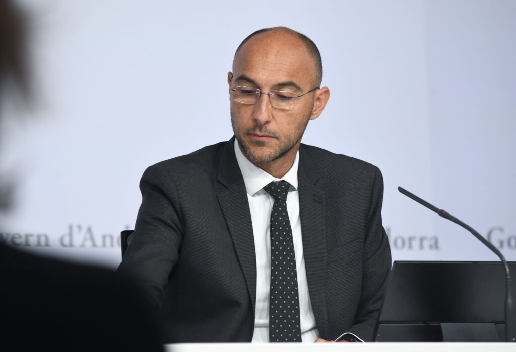 Jordi Puy en su presentación como nuevo jefe de gabinete del Gobierno de Andorra