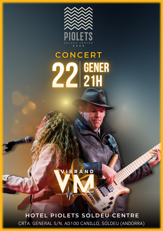 Concierto gratuito en el Hotel Piolets Centre Soldeu con banda en vivo.