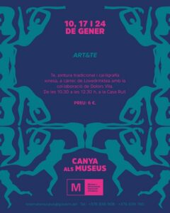 Cartel del taller de té y arte chino en Casa Rull