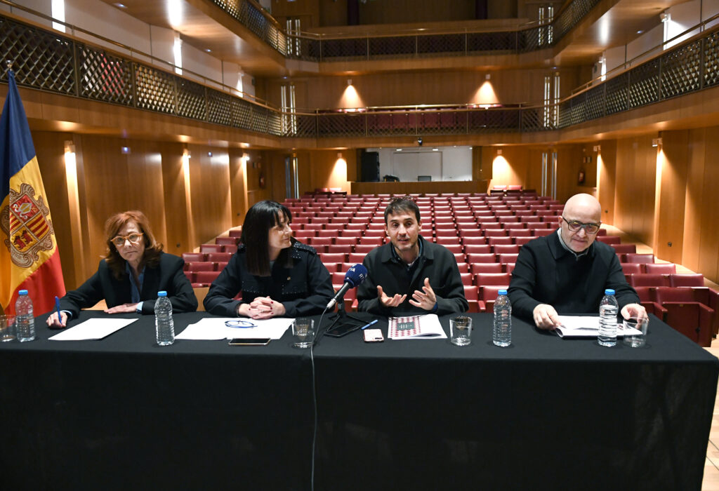 Roda de premsa sobre la reobertura de l'Auditori Nacional d'Andorra