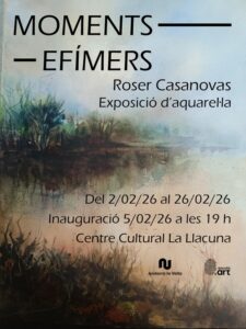 Cartel de la exposición Moments efímers de Roser Casanovas en Andorra