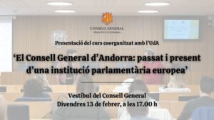 Presentación sobre el Consell General d'Andorra en un evento académico