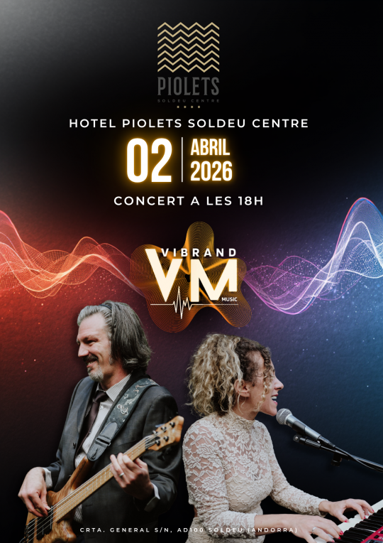 Músicos en un concierto gratuito en el Hotel Piolets de Canillo