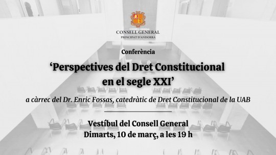 Conferencia sobre el Dret Constitucional en el segle XXI con el Dr. Enric Fossas