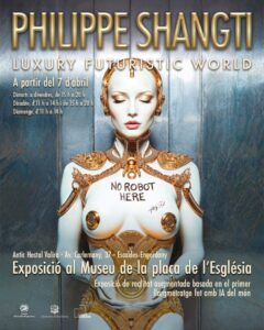 Cartel de la exposición Luxury Futuristic World de Philippe Shangti