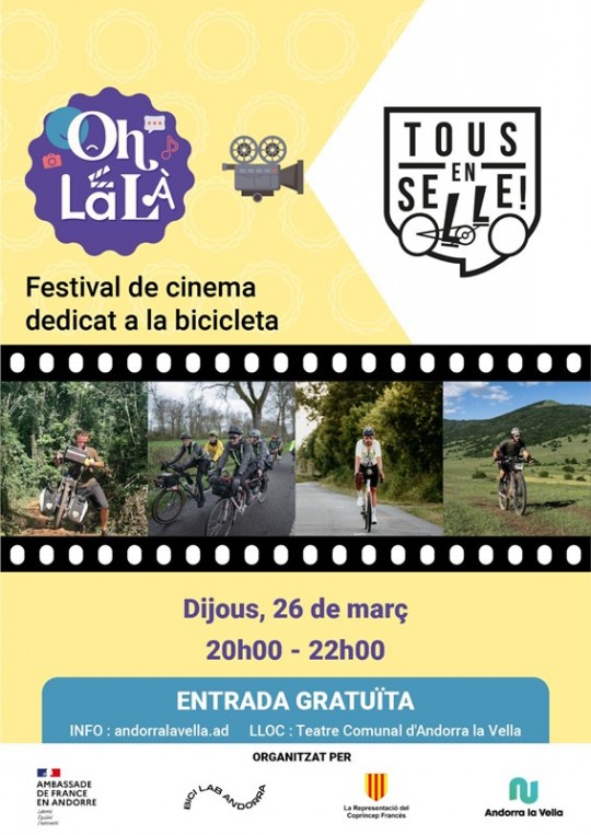 Cartel del festival de cine dedicado a la bicicleta en Andorra