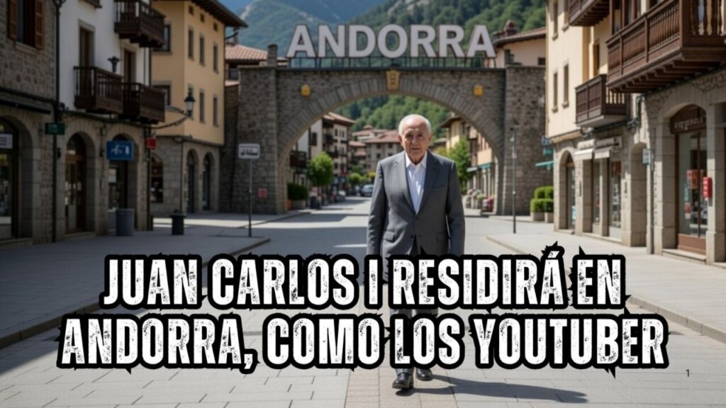 Juan Carlos I caminando en una calle de Andorra