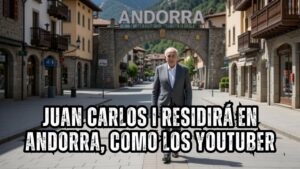 Juan Carlos I caminando en una calle de Andorra