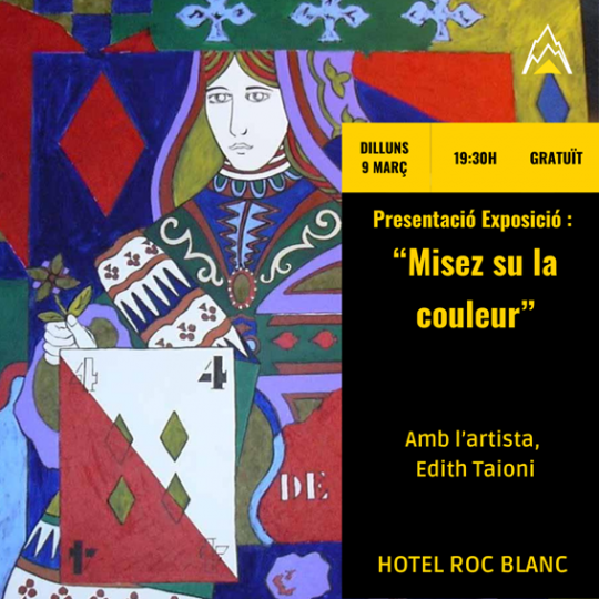 Cartel de presentación de la exposición Misez su la couleur en Escaldes-Engordany