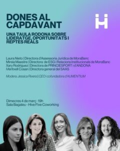 Participantes en una mesa redonda sobre liderazgo femenino en Andorra