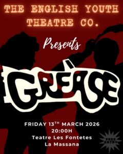 Cartel de la obra de teatro amateur Grease en La Massana