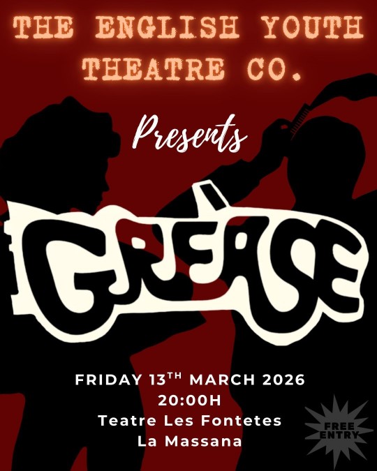 Cartel de la obra de teatro amateur Grease en La Massana