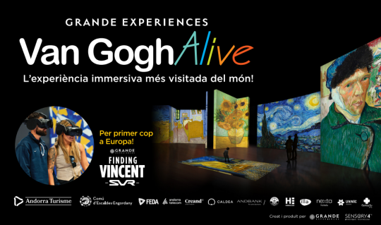 Experiencia inmersiva de Van Gogh en Andorra con tecnología innovadora.