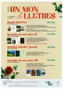 Cartel del ciclo literario en Canillo con actividades y autores destacados