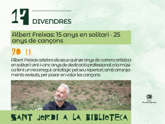 Albert Freixas en un concierto celebrando 15 años de carrera musical