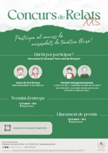 Cartel del concurs de microrelats a Canillo con detalles de participación