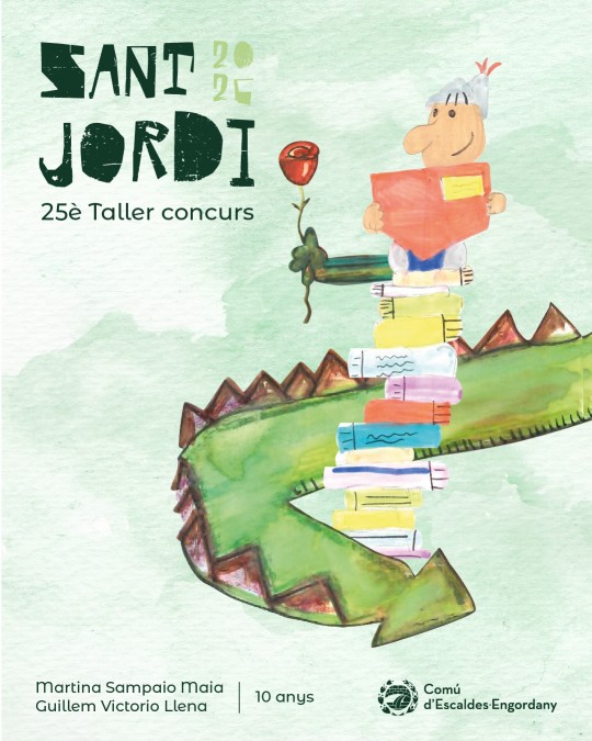 Cartel del 25è Taller concurs de Sant Jordi en Escaldes-Engordany