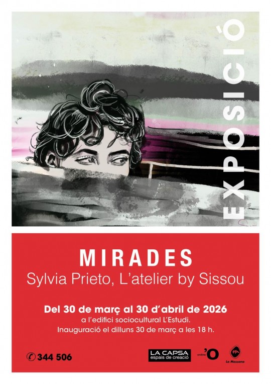 Cartel de la exposición Mirades de Sylvia Prieto en Ordino