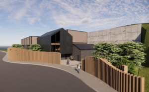 Edificio moderno relacionado con la energía sostenible en Andorra