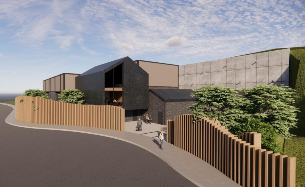 Edificio moderno relacionado con la energía sostenible en Andorra
