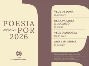 Cartel del evento de poesía y música en Escaldes-Engordany