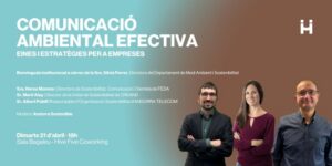 Participantes de la taula rodona sobre comunicació ambiental a Andorra