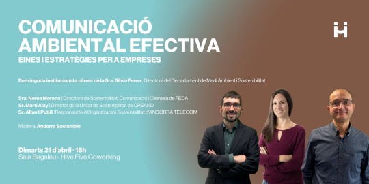Participantes de la taula rodona sobre comunicació ambiental a Andorra