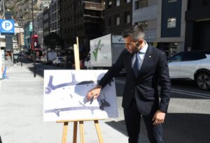 Presentación del plan para tres carriles en el carrer de la Unió en Andorra