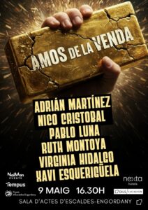 Cartel del evento Amos de la Venta con nombres de ponentes destacados