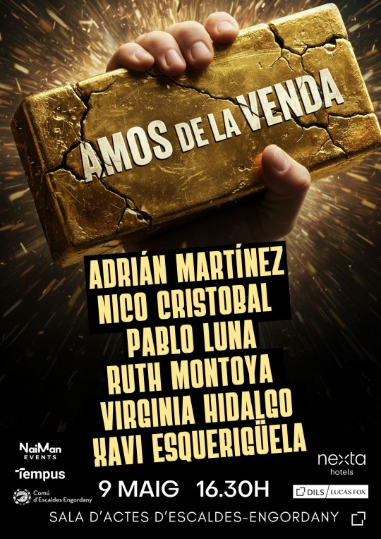 Cartel del evento Amos de la Venta con nombres de ponentes destacados