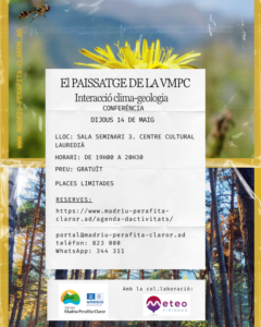 Cartel de la conferencia sobre clima y geología en la VMPC
