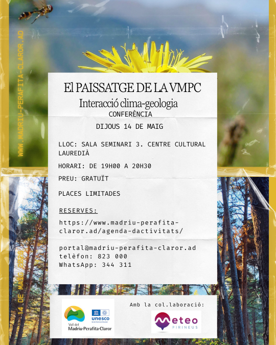 Cartel de la conferencia sobre clima y geología en la VMPC