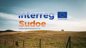 Imagen promocional del programa Interreg Sudoe con paisaje rural