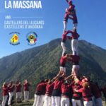Castellers d'Andorra i del Lluçanès en la Diada de la Massana