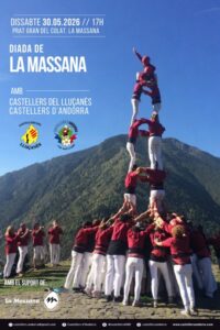 Castellers d'Andorra i del Lluçanès en la Diada de la Massana