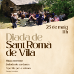 Celebración de la Diada de Sant Romà en Vila d'Encamp con misa y sardanas.