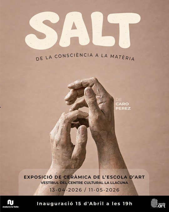 Cartel de la exposición de cerámica SALT en Andorra la Vella