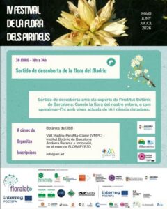 Cartel del Festival de la Flora del Pirineus con detalles de la actividad