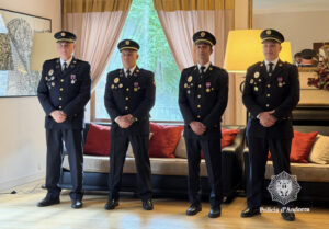 Cuatro policías andorranos condecorados en ceremonia oficial