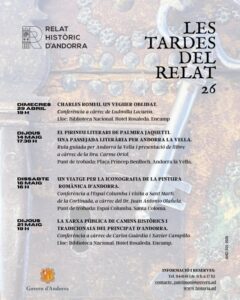 Cartel de la presentación del libro El Pirineu literari en Andorra la Vella