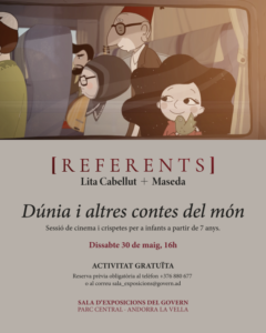 Cartel de la projecció de la pel·lícula Dúnia i altres contes del món