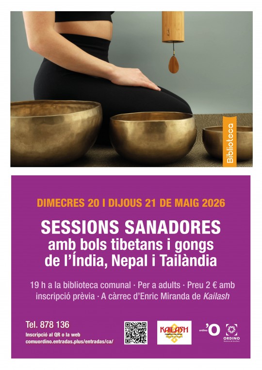 Persona participando en una sesión terapéutica con bols tibetanos y gongs