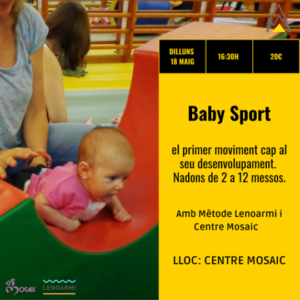 Nadons participant en el taller Baby Sport al Centre Mosaic d'Andorra la Vella