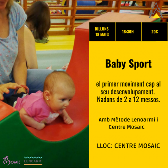 Nadons participant en el taller Baby Sport al Centre Mosaic d'Andorra la Vella