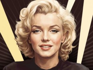 Ilustración de Marilyn Monroe en un taller literario sobre su voz íntima