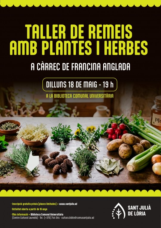 Taller de remeis naturals con plantas y hierbas en Sant Julià de Lòria