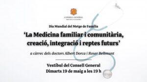 Cartel del debat sobre medicina familiar y comunitària en Andorra