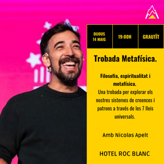 Xerrada sobre metafísica i espiritualitat amb Nicolas Apelt a Escaldes-Engordany.