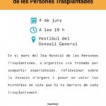 Cartel del acto del Día Mundial de las Personas Trasplantadas en Andorra