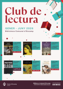Cartel del club de lectura en la Biblioteca Comunal d'Encamp